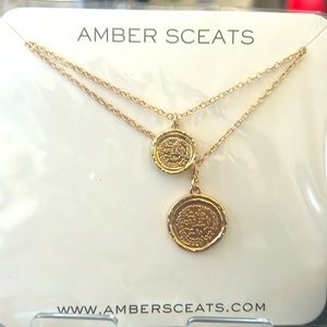 Brand new in package Amber Sceats double coin necklace